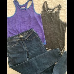 (Bundles) 2 kids tops and one jeans size 7/8